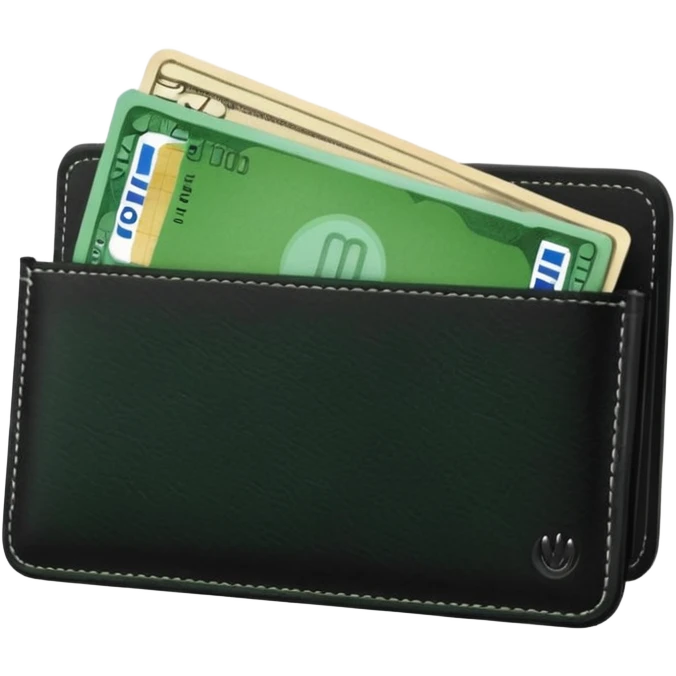portefeuille avec billet et carte bancaire emoji