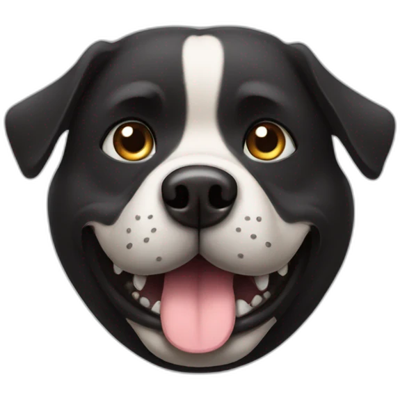 Dark fat dog emoji