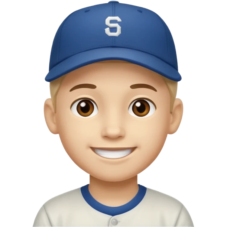 happy boy in baseball cap emoji