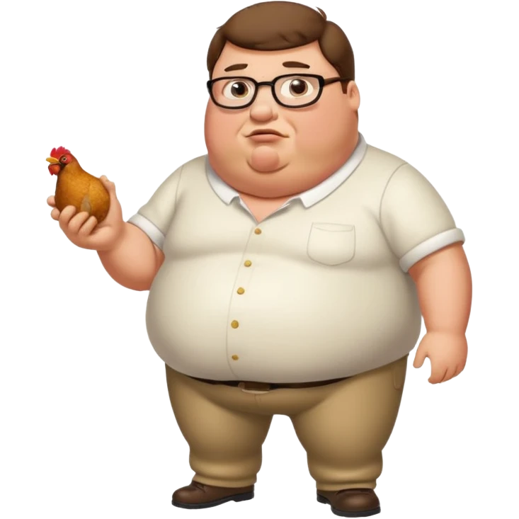 can you do  Peter Griffin stand and eat chicken thighs emoji