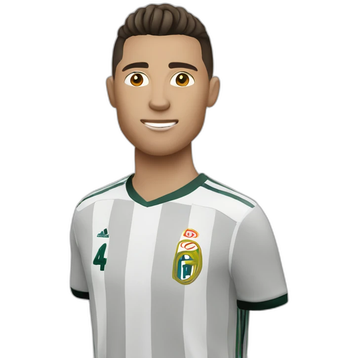 Ronaldo with pale skin emoji