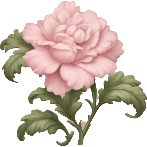 vintage rococo light pink dainty floral painting emoji
