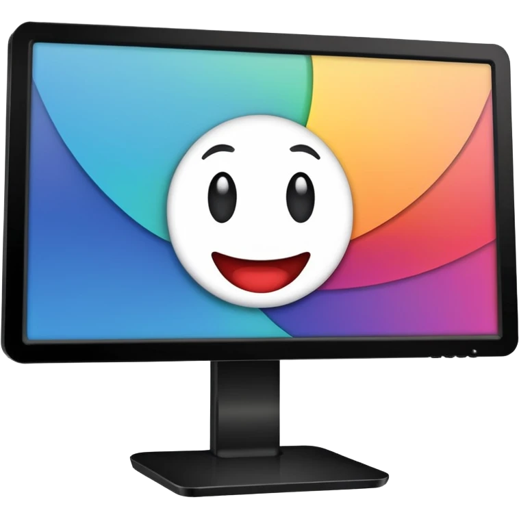 desktop monitor with thick bezel frame emoji