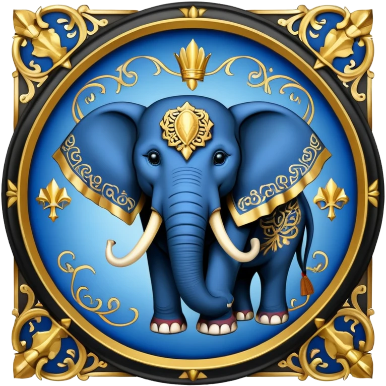 Republican Party Elephant but in a Game Of Thrones Intro Sigil Form - in a square picture frame emoji
