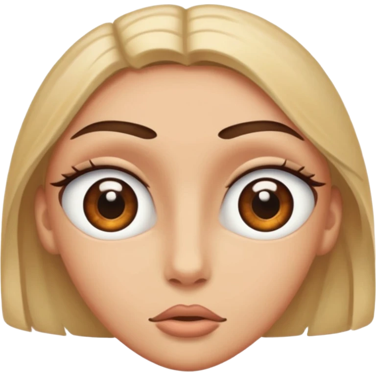 Crossed to the middle eyes only emoji