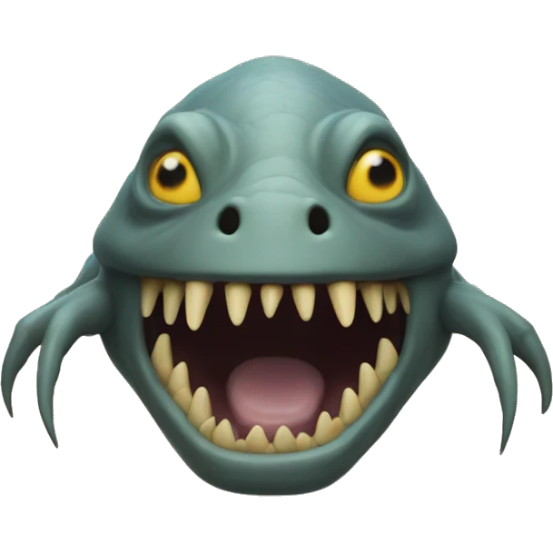 grindylow: Water-dwelling creatures with long fingers, sharp teeth, and a taste for human flesh, often found in the Black Lake at Hogwarts. emoji