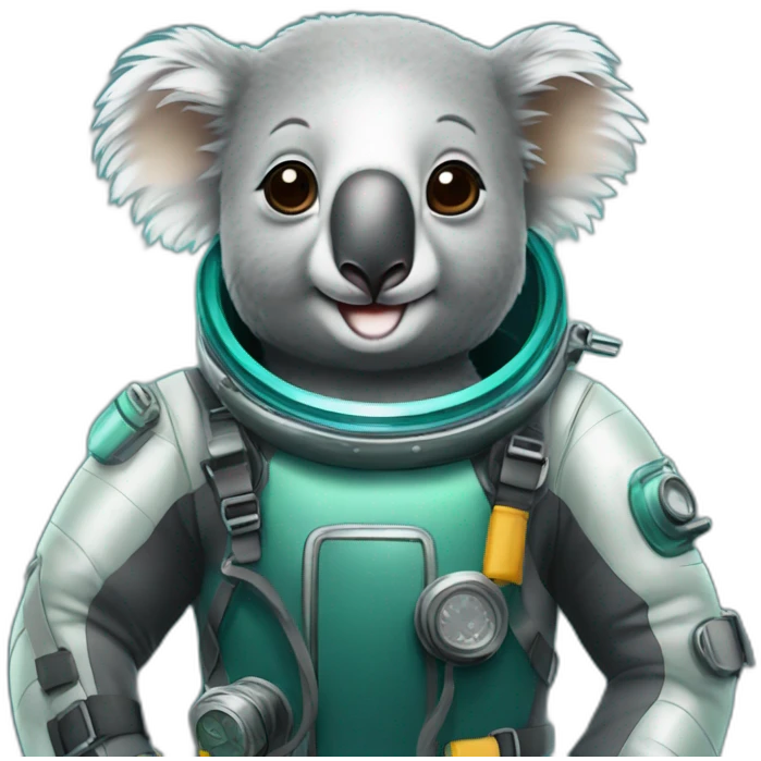 koala in diving suit emoji