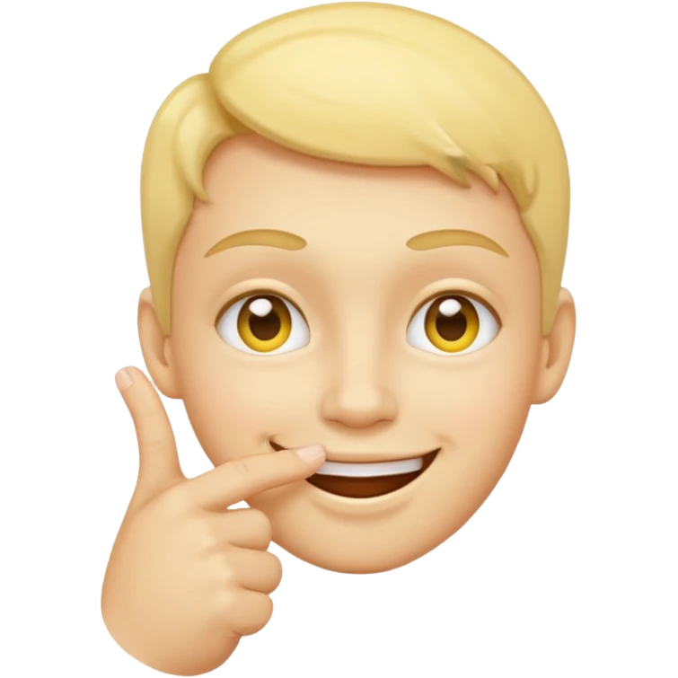 Yellow Face doing the index finger thumb tap/pinch with a kissy face  emoji