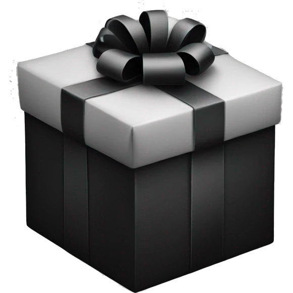 Black gift box emoji