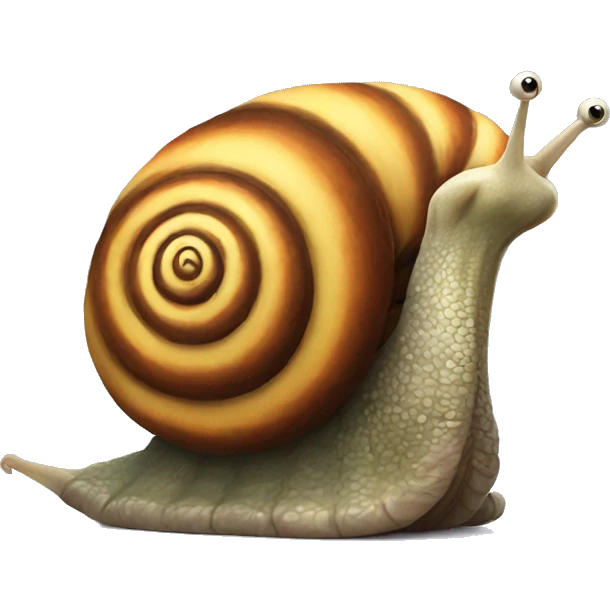 A snail wearing an Amazon vest emoji