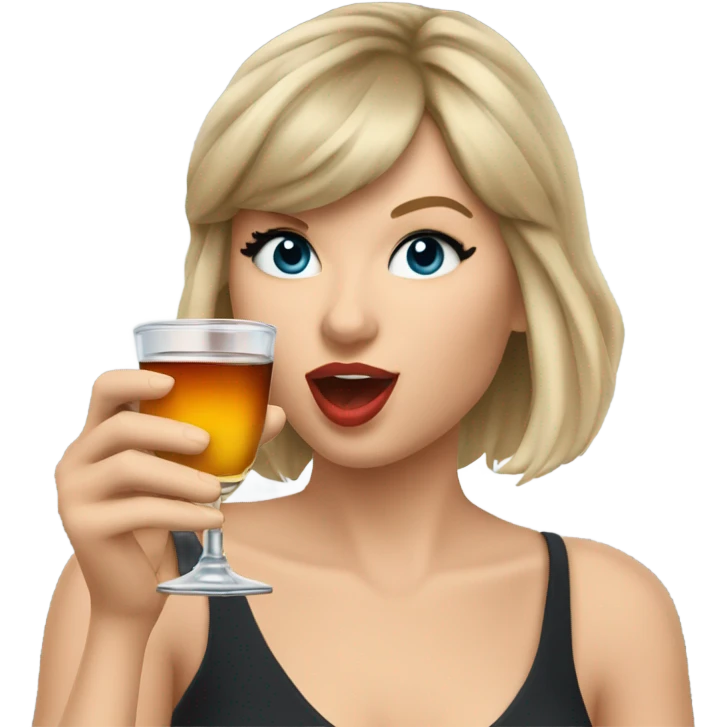 Taylor swift taking a shot emoji