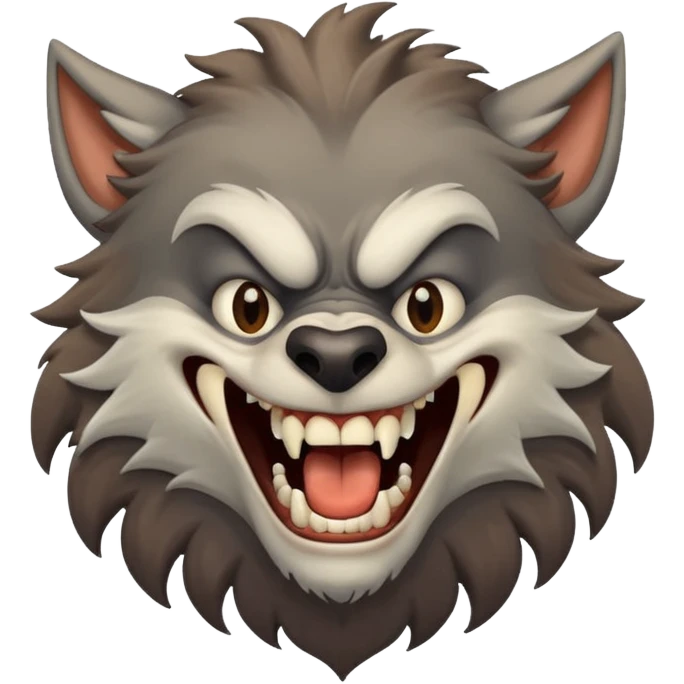 Werewolf laughing emoji