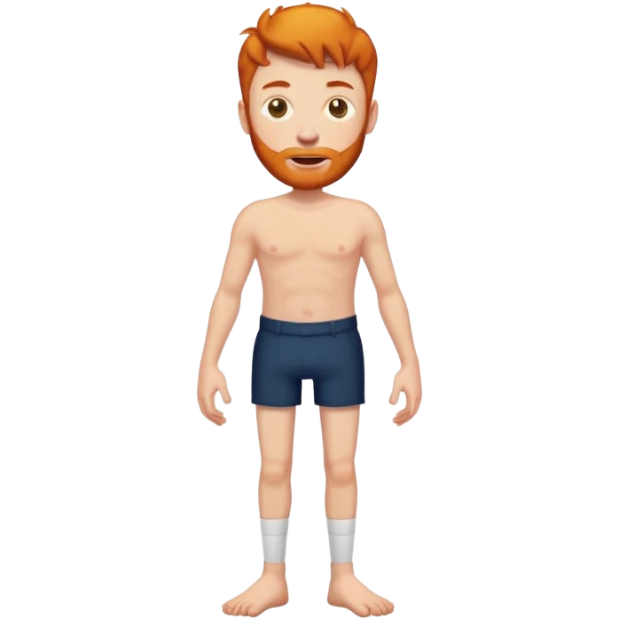 Ginger guy with 3 legs emoji