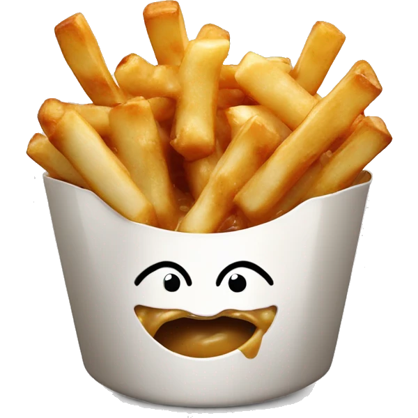 Poutine qui mange une poutine  emoji