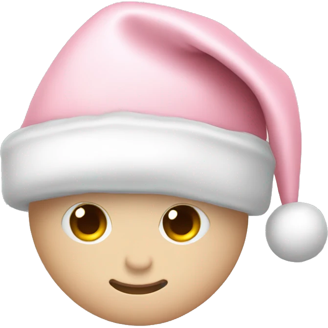 light pink santa hat emoji