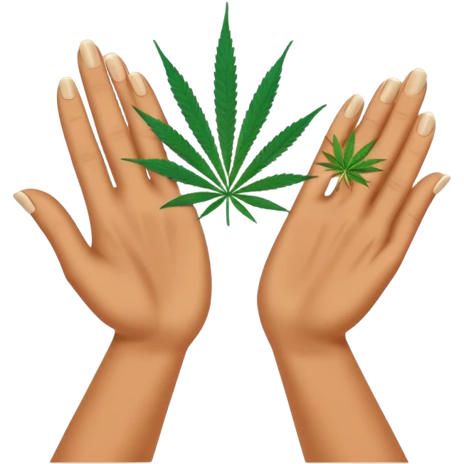 Hands rolling up a blunt emoji