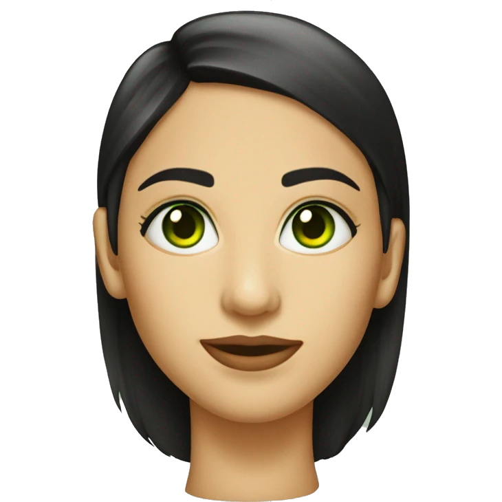Morena de ojos verdes emoji