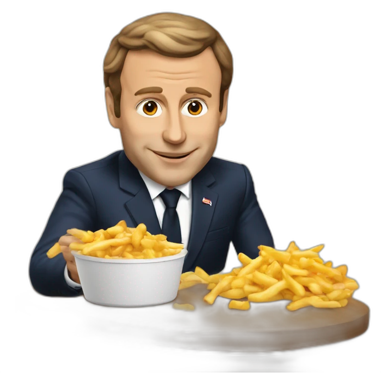 Macron sur poutine emoji