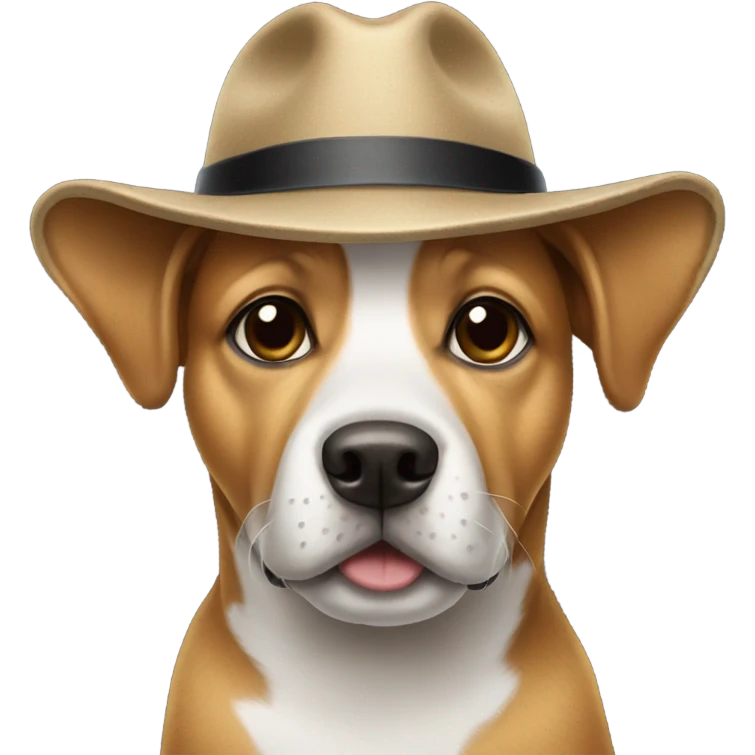 Dog wearing a fedora  emoji