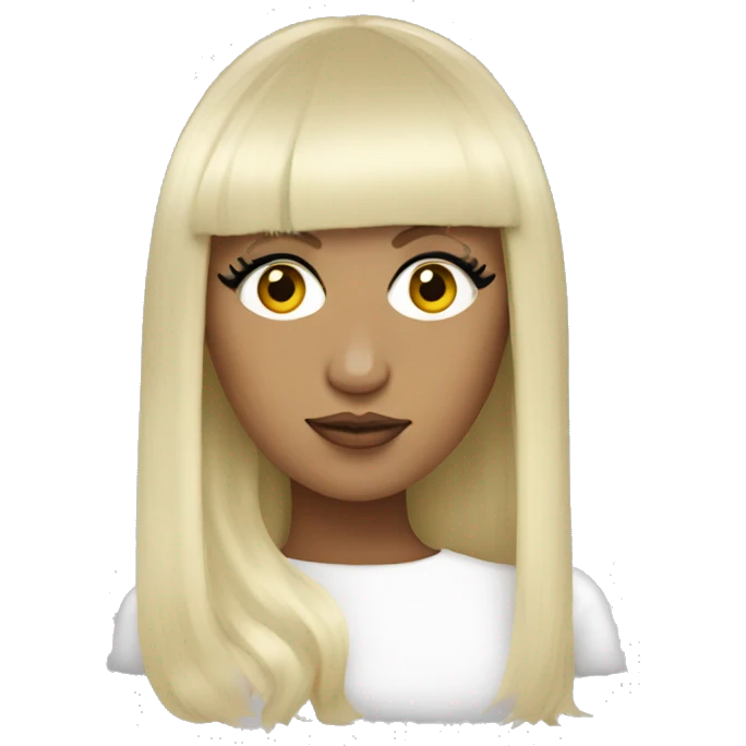 Lady Gaga with blonde bangs emoji