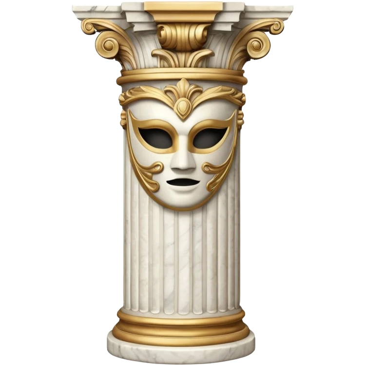 classical column with a mask above emoji