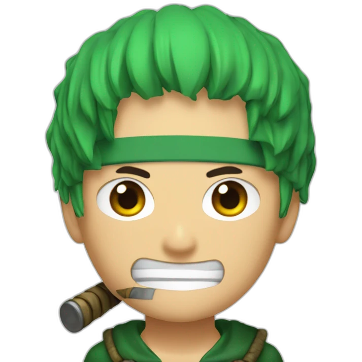Zoro avec une cicatrice a l'œil droit emoji