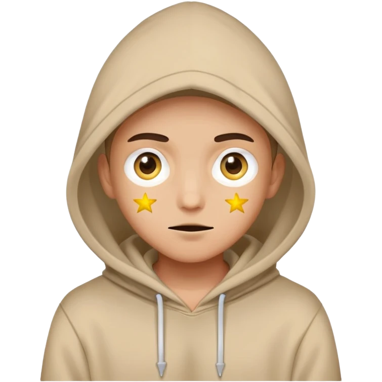 Star eyes emoji with hoodie emoji