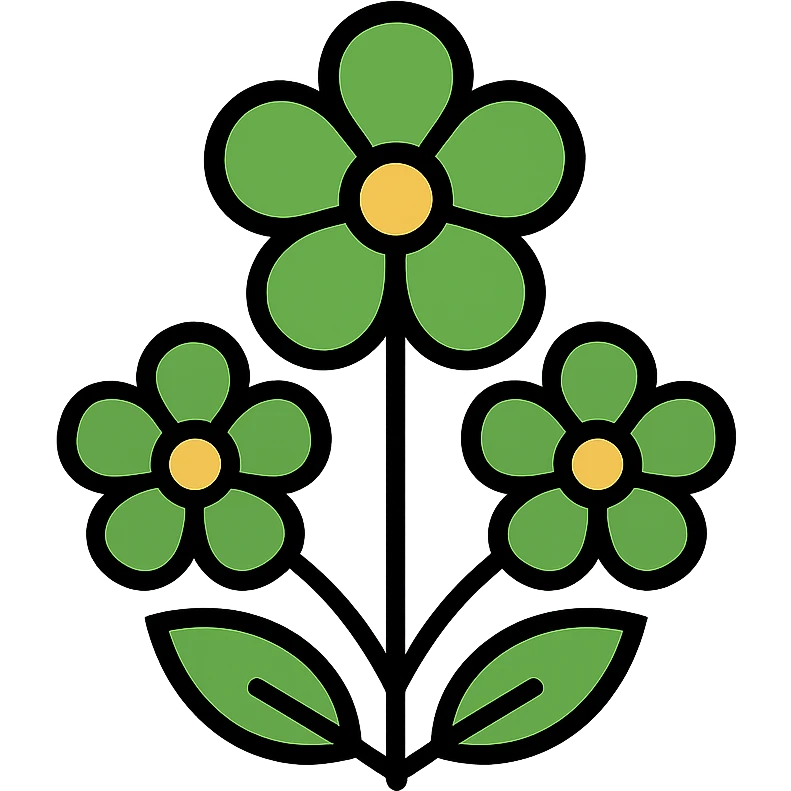green flowers emoji