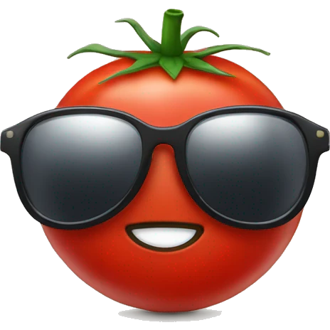 tomato with sunglasses emoji