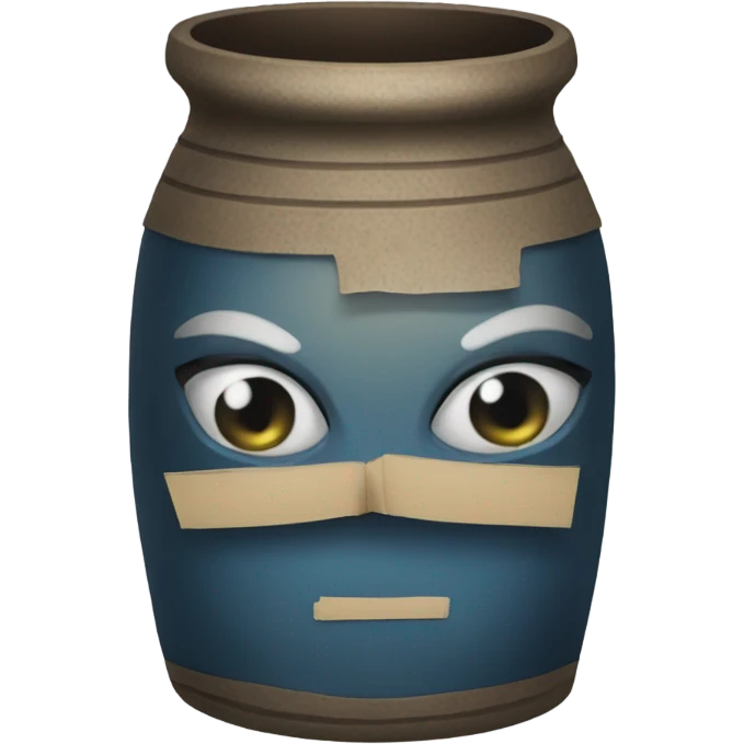 pot with a dark azure book emoji