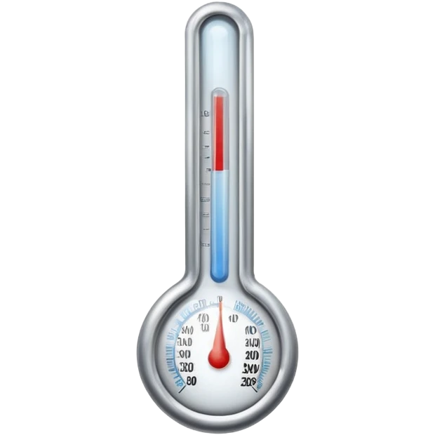 A thermometer at 0 degrees . emoji