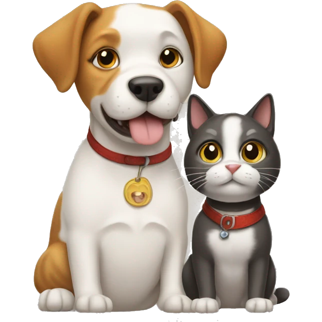 cat and dog emoji