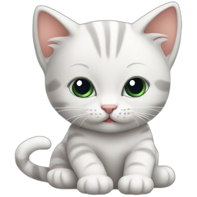 Baby cat with sayan emoji