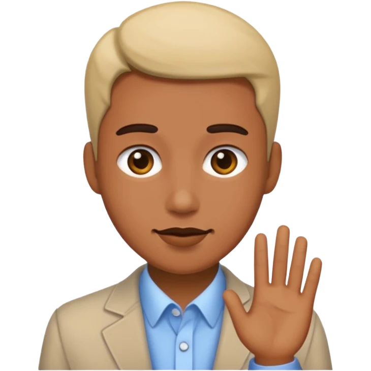 A person dapping emoji
