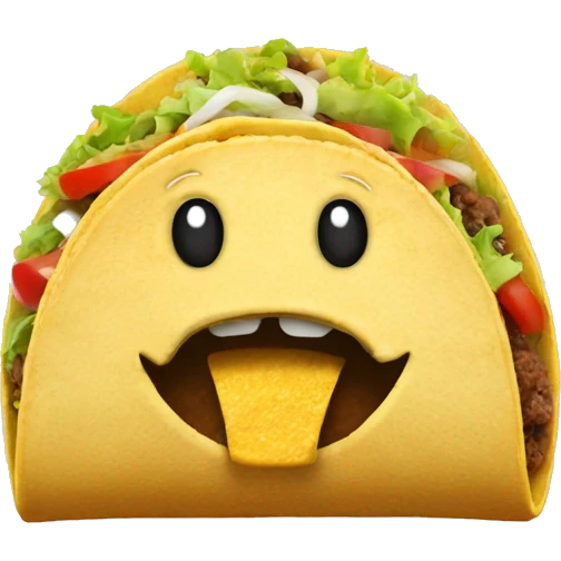 Taco giving gas emoji