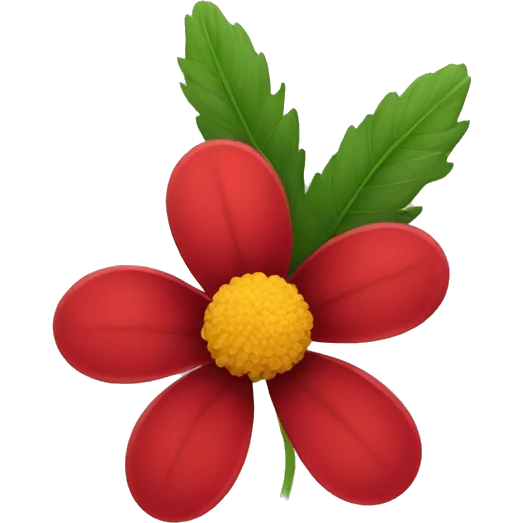 Red flower  emoji