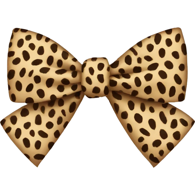 cheetah print bow emoji