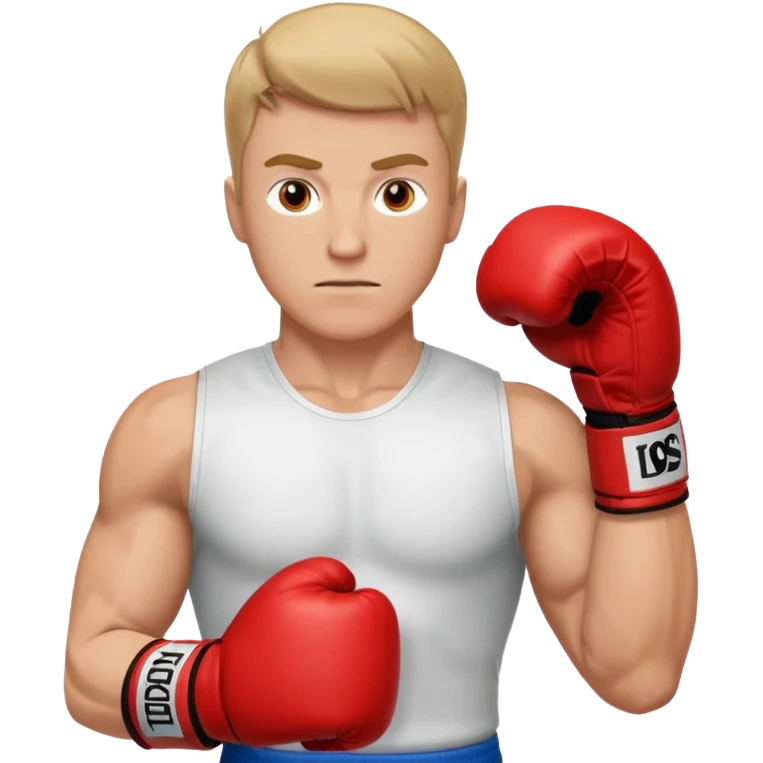 white man wearing red boxing gloves, standing emoji