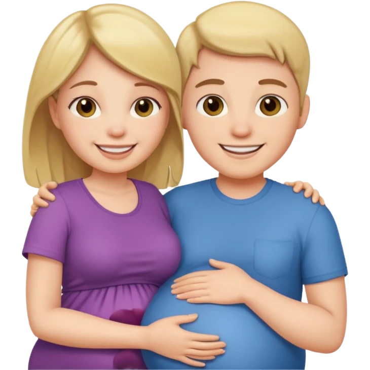 Pregnant couple  emoji