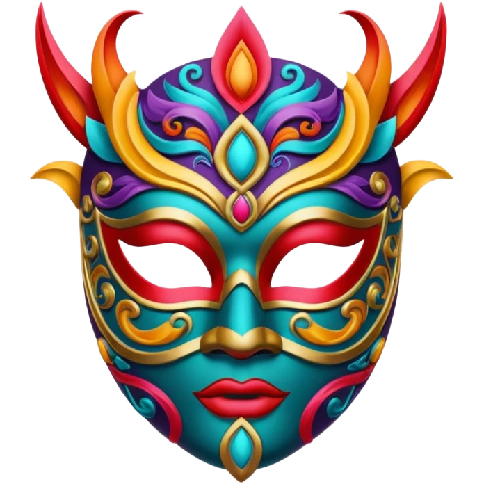 Please generate a multicolored mask. emoji