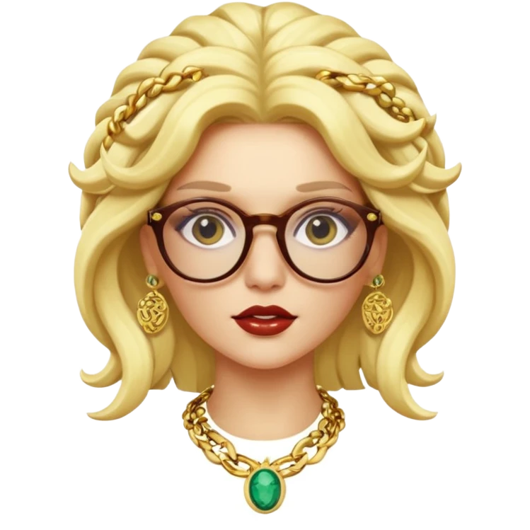 blondie Medusa Versace with glasses  emoji