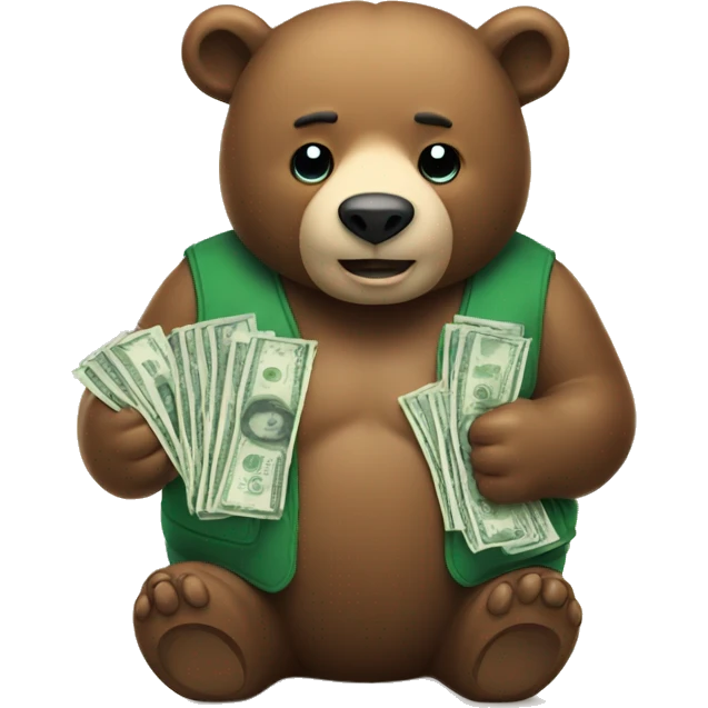 Bear with money  emoji