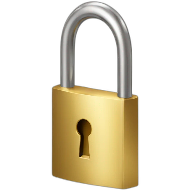unlocked padlock that's colored gold emoji