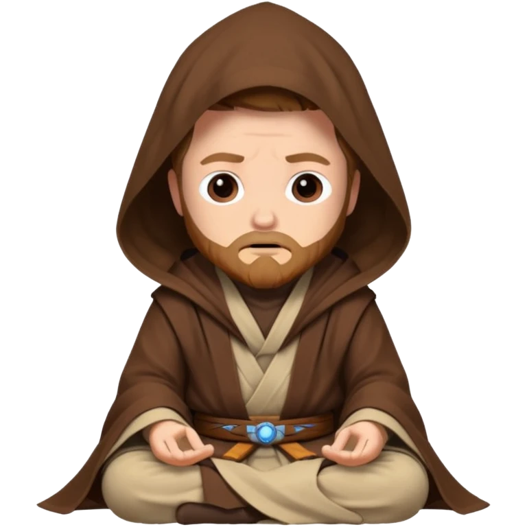 Make Obi-Wan meditating position with jedi robes emoji