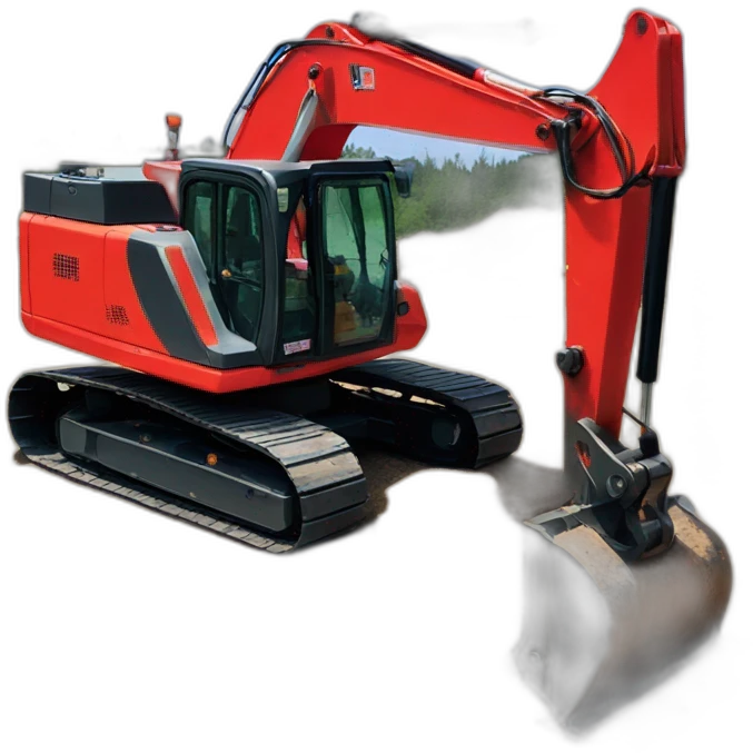 Red excavator emoji