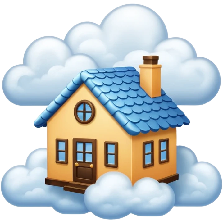 house made of clouds material  emoji