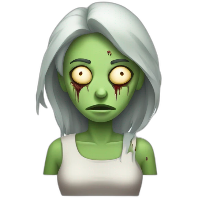 sleepy zombie woman emoji
