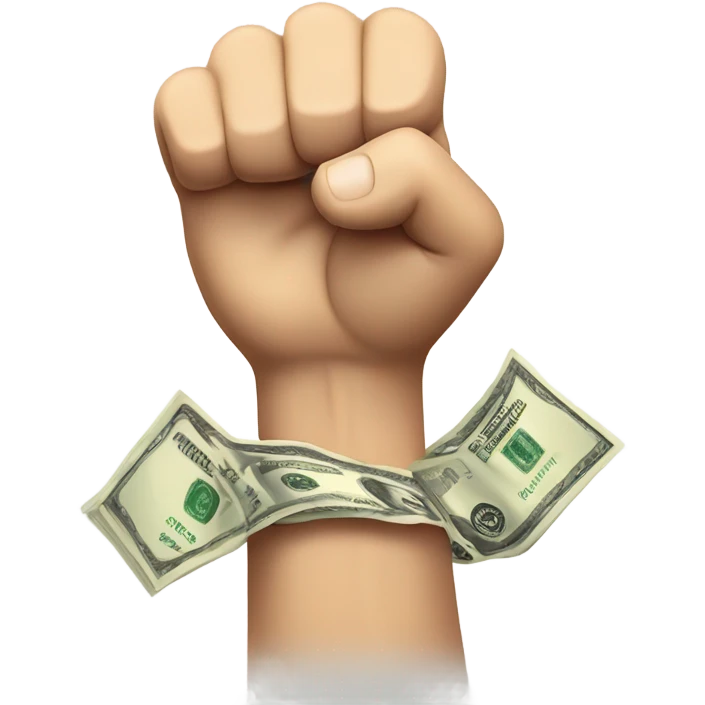 fist holding cash emoji