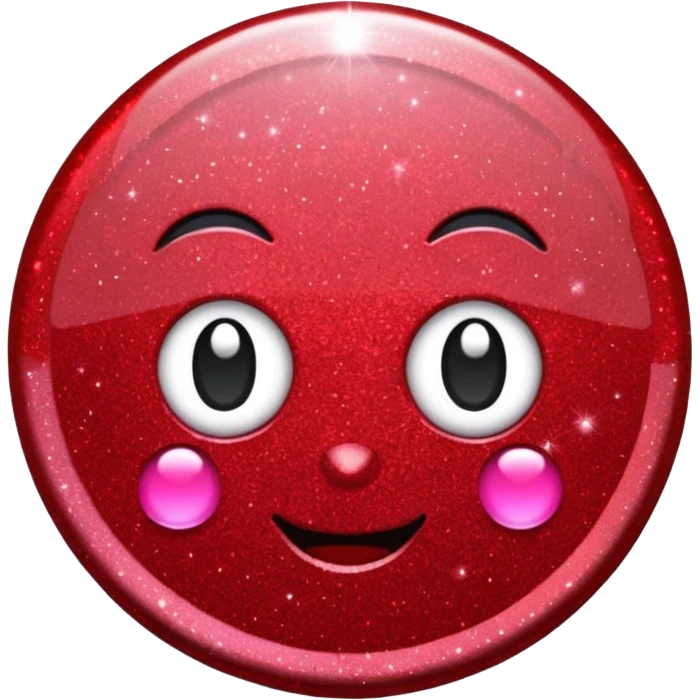 glitter red pin emoji