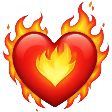 Fire heart emoji